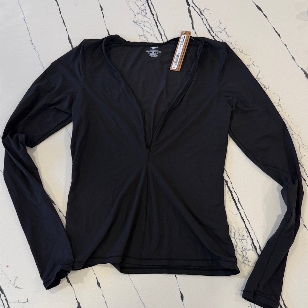 Skims Women's Fits Everybody Plunge Top In Medium Onyx
